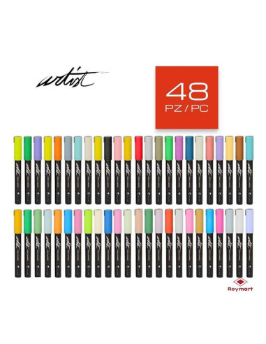 ROTULADOR ACRILICO ALEX BOG 5MM MALETIN 48 COLORES