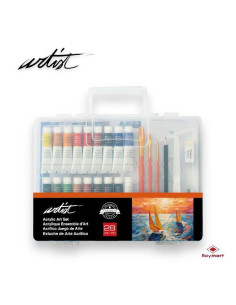 MALETIN ARTISTA INICIACION ACRILICO 28 PIEZAS