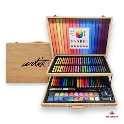 MALETIN ARTISTA MADERA 2 PISOS 106 PIEZAS