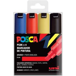 ROTULADOR POSCA PC-8K PACK 4 COLORES BASIC&