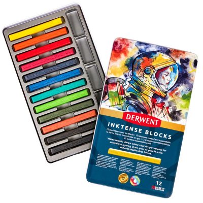 BARRAS ACUARELABLES DERWENT INKTENSE C/12