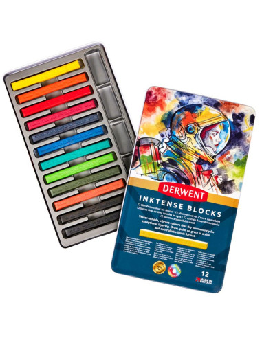 BARRAS ACUARELABLES DERWENT INKTENSE C/12