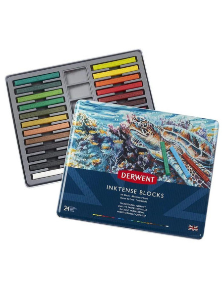 BARRAS ACUARELABLES DERWENT INKTENSE C/24