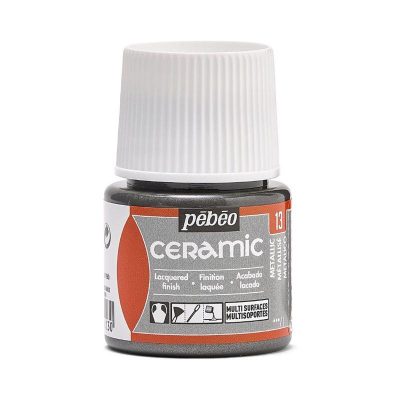 PINTURA CERAMICA PEBEO PLATA 13