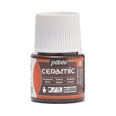 PINTURA CERAMICA PEBEO MARRON ROJIZO 18