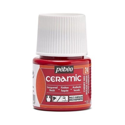 PINTURA CERAMICA PEBEO ROJO CEREZA 24