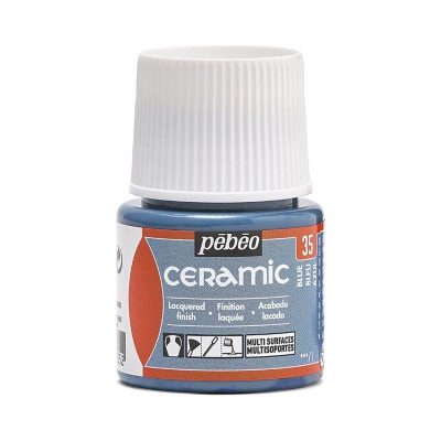 PINTURA CERAMICA PEBEO AZUL 35