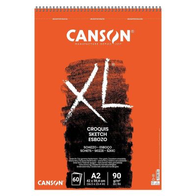 BLOC DIBUJO CANSON XL CROQUIS ESPIRAL A2 90G 60H