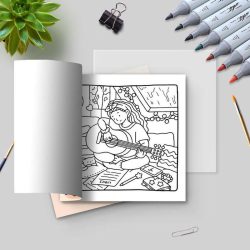 LIBRO DE MODA PARA COLOREAR MOD AA-0004 GIRLS 2