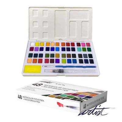 ACUARELAS ALEX BOG CAJA POCKETBOX ARTIST 48 PIEZAS