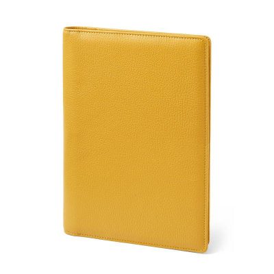 PORTABLOC DE CUERO FABRIANO A5 AMARILLO