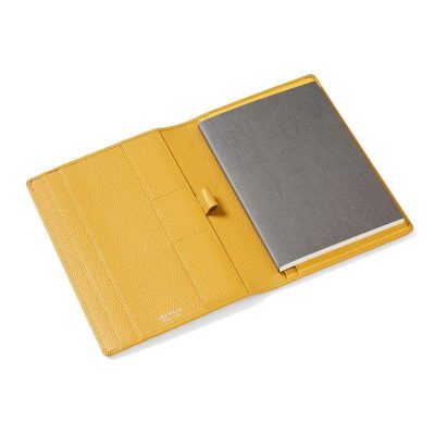 PORTABLOC DE CUERO FABRIANO A5 AMARILLO