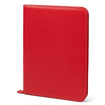 PORTABLOC DE CUERO FABRIANO A4 ROJO