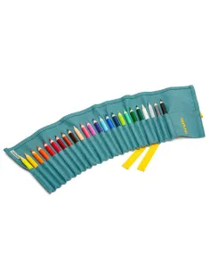 PORTALAPICES ENROLLABLE FABRIANO 24 LÁPICES VERDE 2
