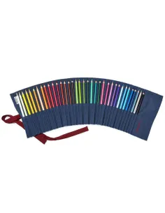 PORTALAPICES ENROLLABLE FABRIANO 36 LÁPICES AZUL 2