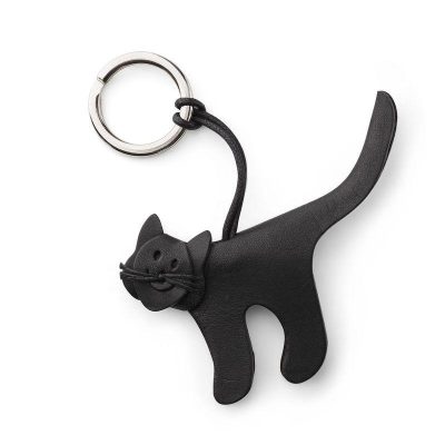 LLAVERO FABRIANO DE CUERO GATO