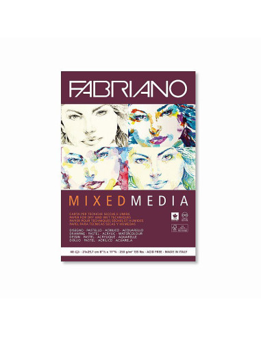 BLOC MIXED MEDIA FAB  A4 250G 40H 19100381