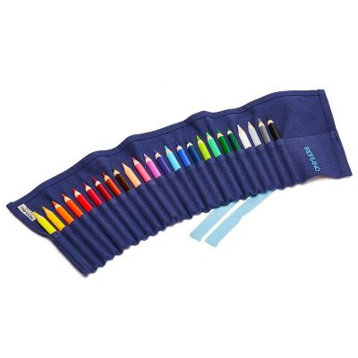 PORTALAPICES ENROLLABLE FABRIANO 24 LÁPICES AZUL