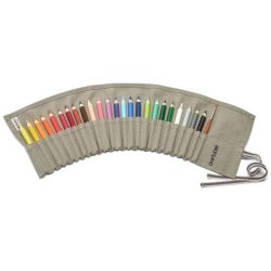 PORTALAPICES ENROLLABLE FABRIANO 24 LÁPICES GRIS 2