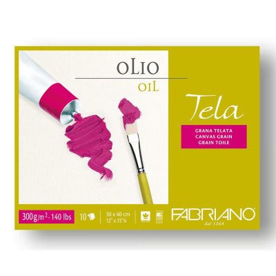 BLOC OLEO TELA FAB  30X40 300G 10H 68003040