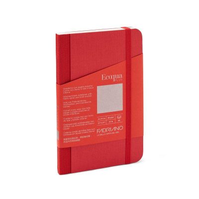 CUADERNO FABRIANO ECOQUA 9X14 CM LISO ROJO