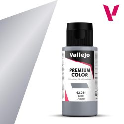 VALLEJO PREMIUM COLOR 60 ml METALICO Acero