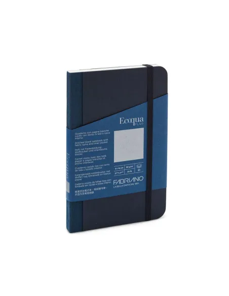 CUADERNO FABRIANO ECOQUA 9X14 CM LISO AZUL