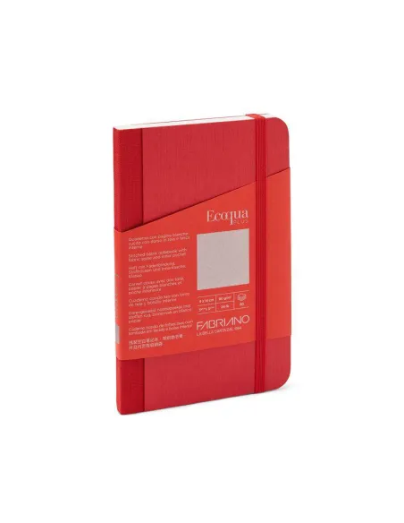 CUADERNO FABRIANO ECOQUA 9X14 CM LISO ROJO