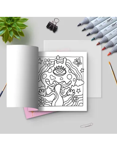 LIBRO DE MODA PARA COLOREAR MOD AA-0006 TRIPPY