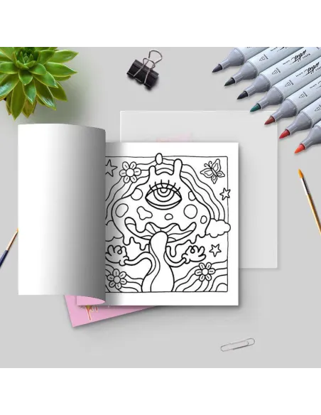 LIBRO DE MODA PARA COLOREAR MOD AA-0006 TRIPPY