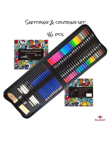 ESTUCHE ARTISTA SKETCH ROTULADORES 46 PIEZAS
