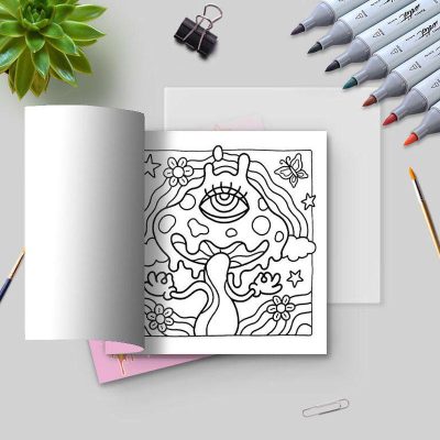 LIBRO DE MODA PARA COLOREAR MOD AA-0006 TRIPPY