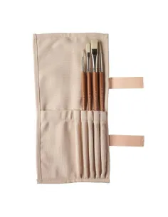 SET 4 PINCELES WINSOR AND NEWTON OLEO ESTUCHE TELA 2