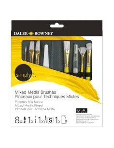 SET 10 PINCELES DALER ROWNEY SIMPLY CREMALLERA MIX