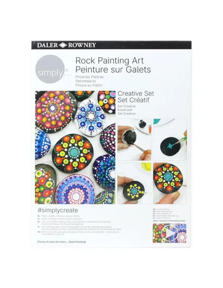 SET CREATIVO DALER ROWNEY PINTANDO PIEDRAS