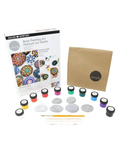 SET CREATIVO DALER ROWNEY PINTANDO PIEDRAS