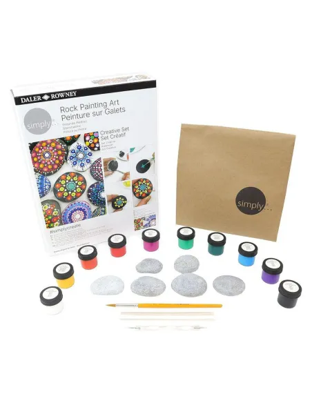 SET CREATIVO DALER ROWNEY PINTANDO PIEDRAS