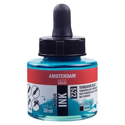 TINTA AMSTERDAM 30ML AZUL TURQUESA 522