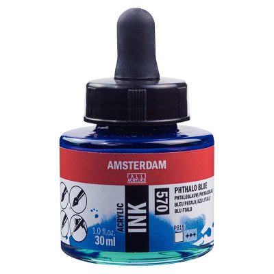 TINTA AMSTERDAM 30ML AZUL FTALO 570
