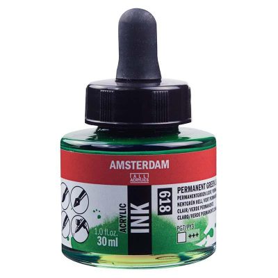 TINTA AMSTERDAM 30ML VERDE PERM CL 618