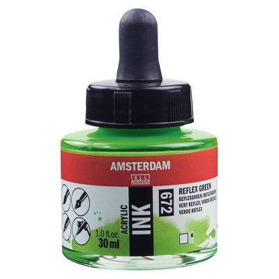 TINTA AMSTERDAM 30ML VERDE REFLEX 672