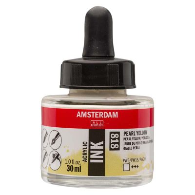 TINTA AMSTERDAM 30ML AMARIL PERLA 818